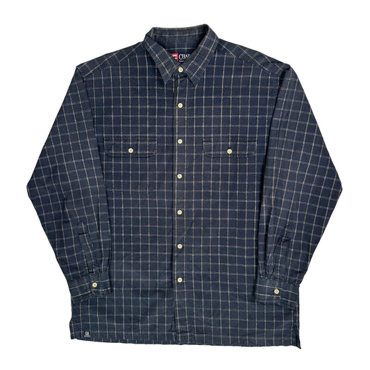 Chaps Ralph Lauren Checked Shirt - Large Blue Cotton