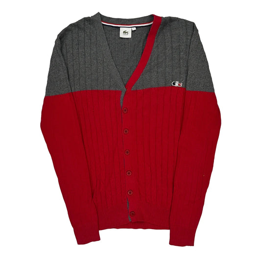 Lacoste Cardigan - Large Grey Cotton