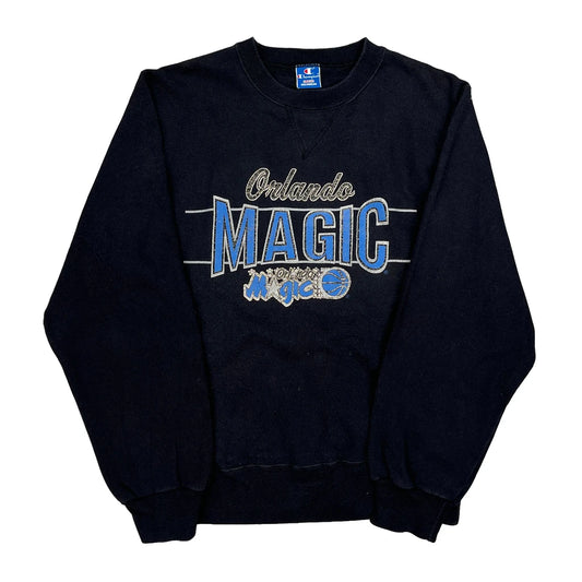 Made In USA 90S, Orlando Magic Champion Nba Sweatshirt - Medium Black Cotton