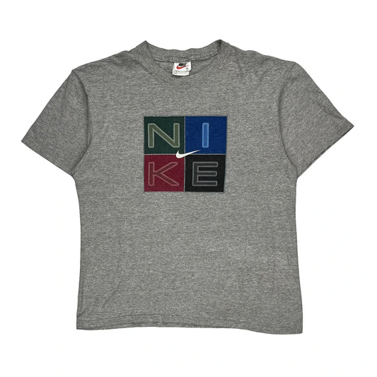 Nike Spellout T-Shirt - Medium Grey Cotton