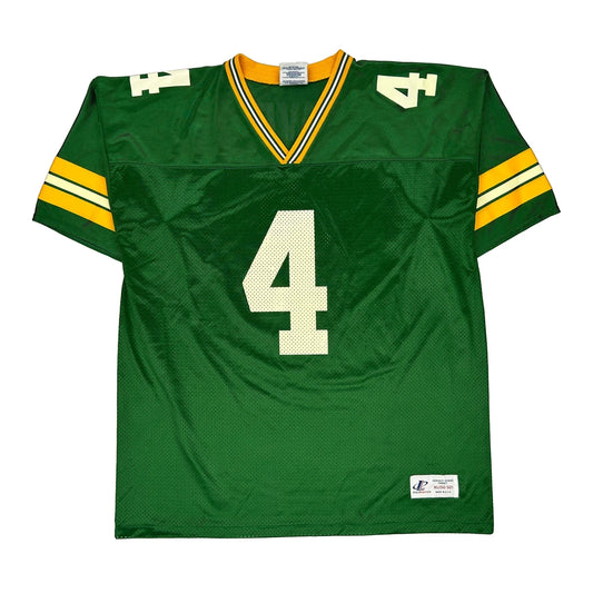 Made In USa Brett Favre Green Bay Packers Logo Athletics Nfl Jersey - XL Green Polyester