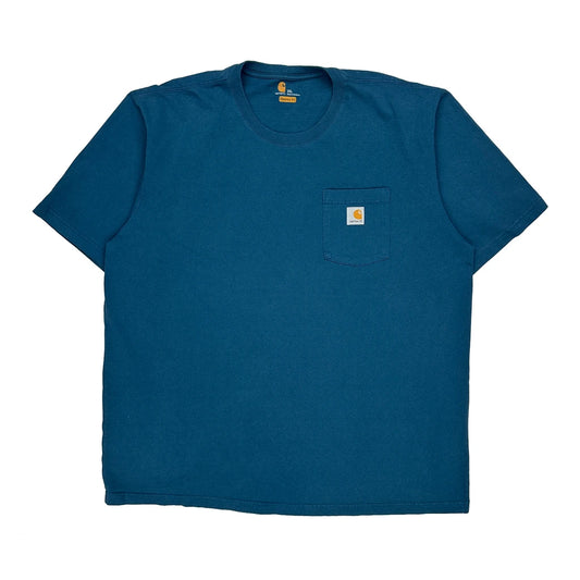 Vintage Carhartt T-Shirt - 2XL Blue Cotton