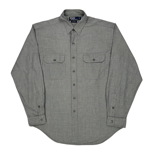 Polo By Ralph Lauren Shirt - Large Grey Cotton