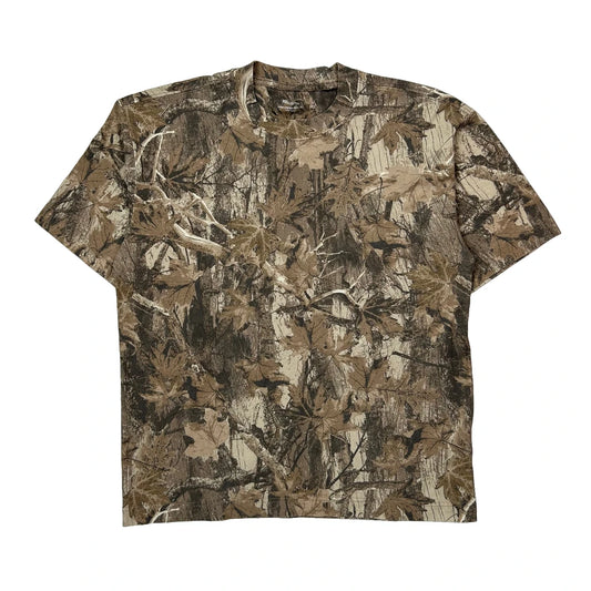 Hollister Camo T-Shirt - Medium Brown Cotton