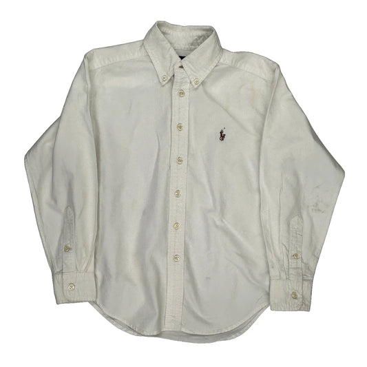 Age 6-7 Ralph Lauren Shirt - Small White Cotton