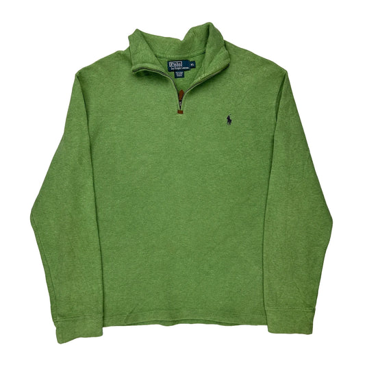 Polo By Ralph Lauren 1/4 Zip - XL Green Cotton