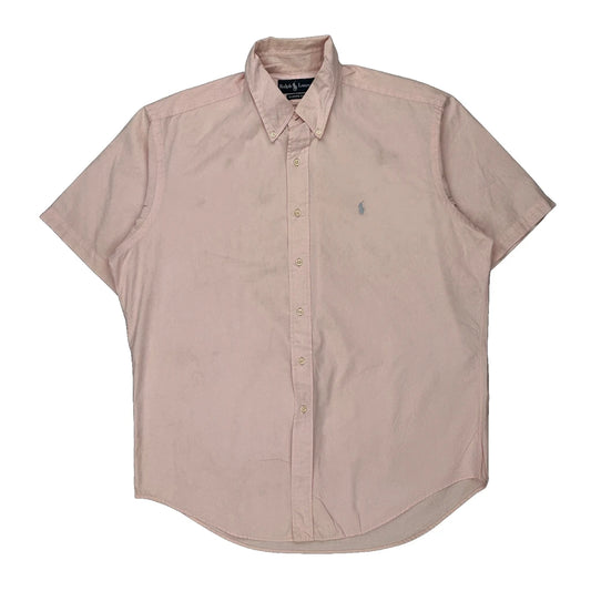 Ralph Lauren Short Sleeve Shirt - Large Pink Cotton