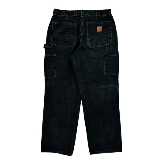 Carhartt Carpenter Trousers - 33W 30L Black Cotton