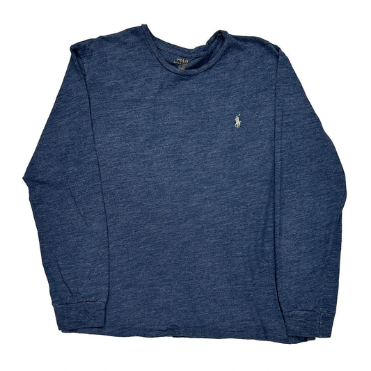 Polo By Ralph Lauren Long Sleeve T-Shirt - Large Blue Cotton