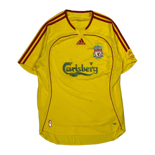 2006-07 Liverpool Adidas Away Football Shirt - Medium Red Polyester