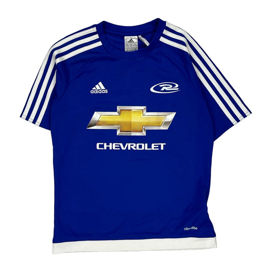 Age 11-12 Chevrolet Adidas Football Shirt - Medium Blue Polyester
