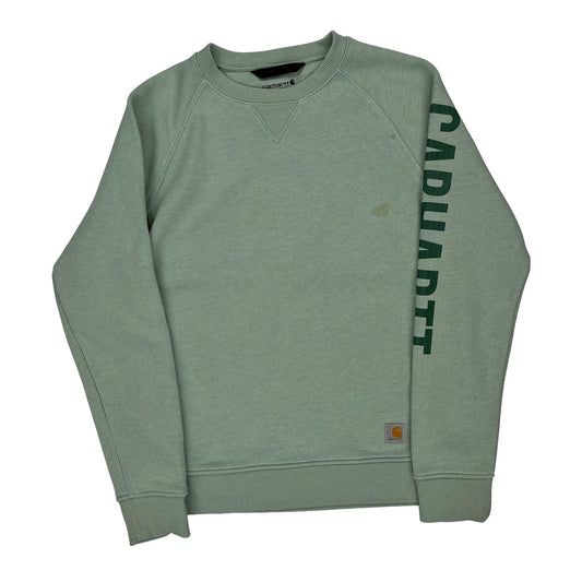 Carhartt Spellout Sweatshirt - Medium Green Cotton