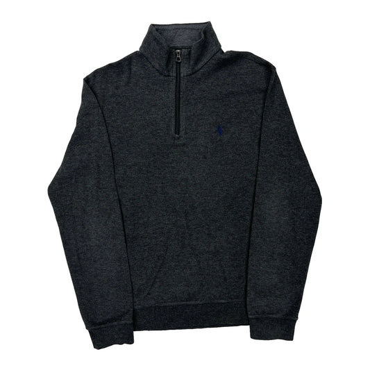 Polo By Ralph Lauren 1/4 Zip - Small Grey Cotton