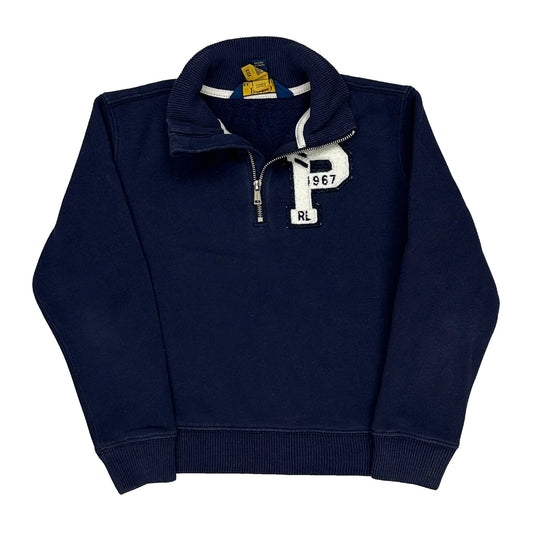 Vintage Age 5 Polo By Ralph Lauren 1/4 Zip - Small Navy Cotton