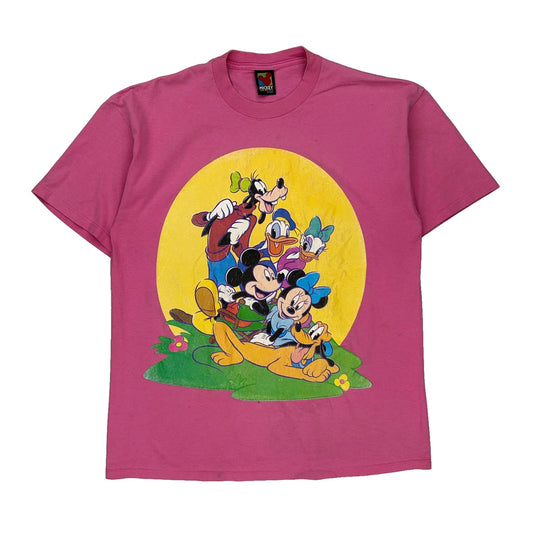 Mickey Unlimited Graphic T-Shirt - Medium Pink Cotton