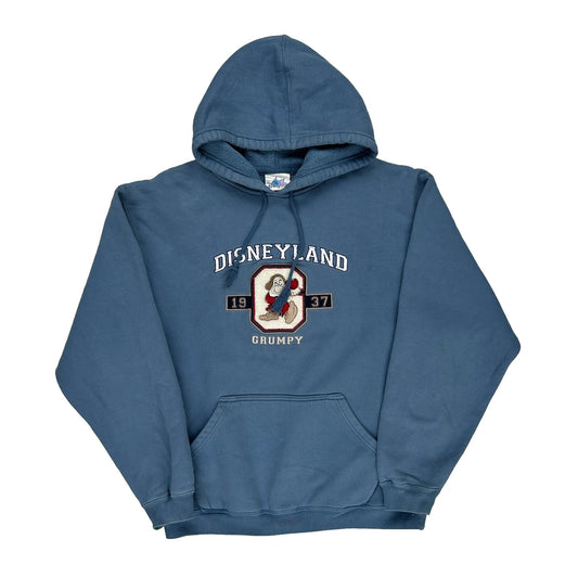 Grumpy Disney Graphic Hoodie - Small Blue Cotton Blend