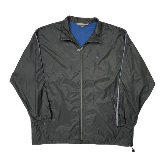 Vintage Nike Windbreaker - 2XL Black Polyester