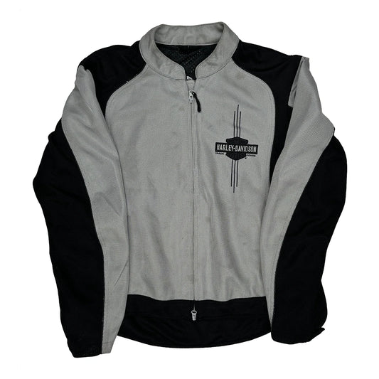 Vintage Harley Davidson Jacket - Large Grey Polyester