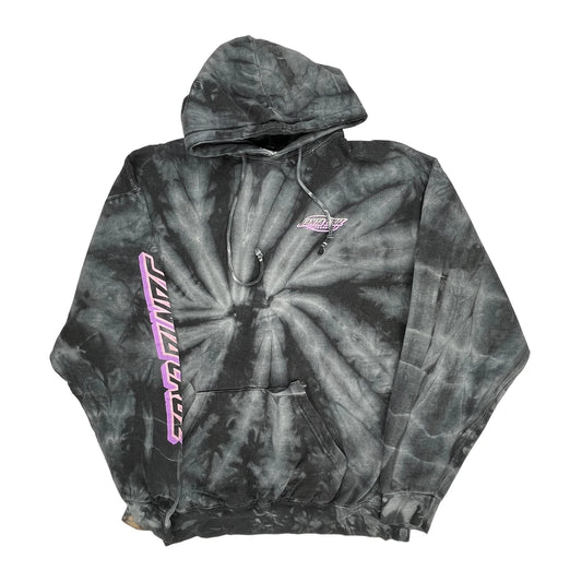 Santa Cruz Tie-Dye Hoodie - Large Black Cotton