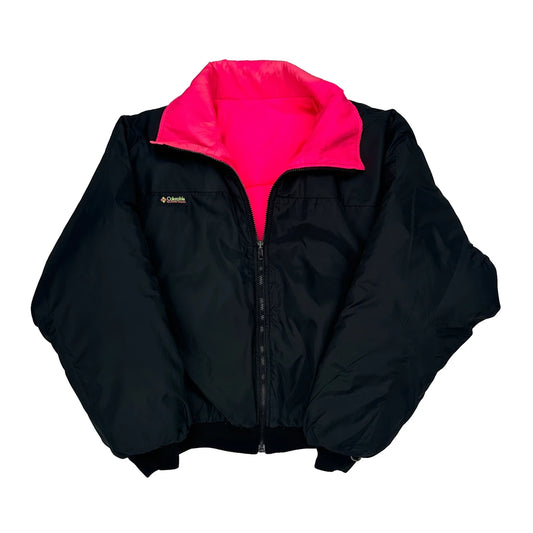 Vintage Columbia Reversible Puffer - Large Black Polyester
