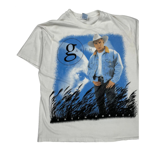 Garth Fresh Horses World Tour Hanes Band T-Shirt - 2XL Blue Cotton