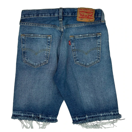 Levis Cut Off Denim Shorts - 29W 11L Blue Denim
