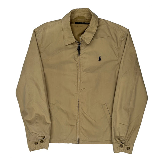 Vintage Polo By Ralph Lauren Harrington Jacket - Large Beige Cotton