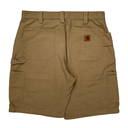 Carhartt Carpenter Shorts - 36W 10L Khaki Cotton
