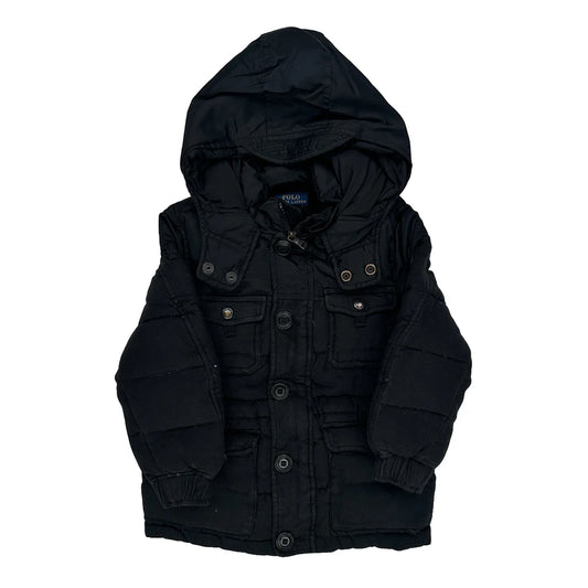 Vintage Age 4 Polo By Ralph Lauren Puffer - Small Black Polyester