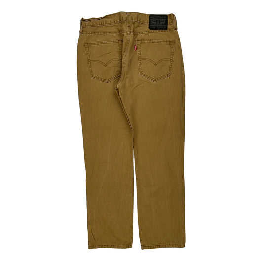514 Levis Trousers - 34W 29L Brown Cotton