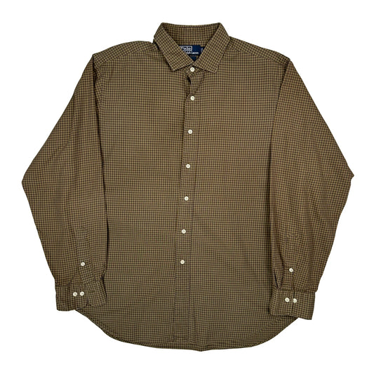 Polo By Ralph Lauren Checked Shirt - XL Brown Cotton