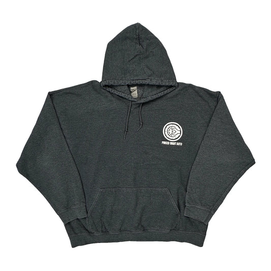 Vintage Priced Right Auto Gildan Hoodie - 2XL Grey Cotton Blend