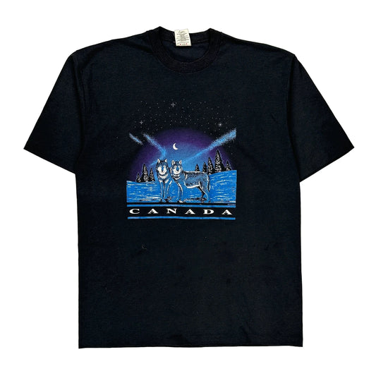 Wolves Quality Goods Single Stitch T-Shirt - Large Black Cotton Blend