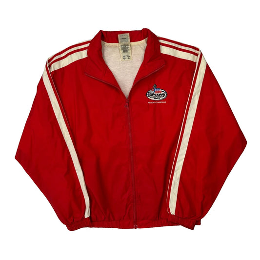 Vintage Region Ii Champions Adidas Striped Track Jacket - Large Red Polyester