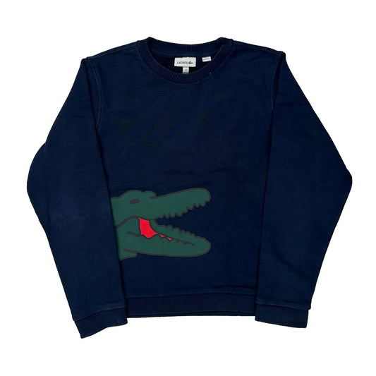 Age 10-12 Lacoste Sweatshirt - Medium Navy Cotton