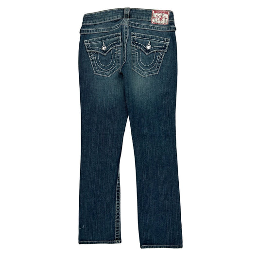 True Religion Contrast Stitch Jeans - 25W UK 4 Dark Wash Cotton