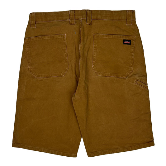 Dickies Baggy Carpenter Shorts - 32W 10L Brown Cotton