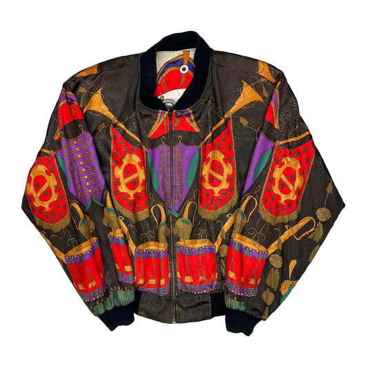 Unbranded Graphic Bomber Jacket - Large Multicoloured Polyester