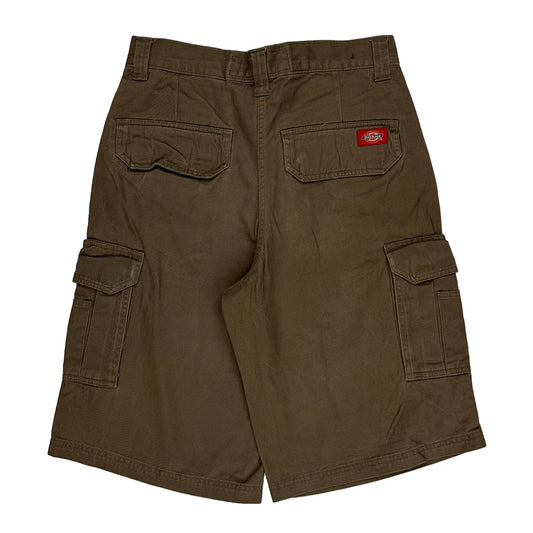 Dickies Baggy Cargo Shorts - 29W 13L Brown Cotton