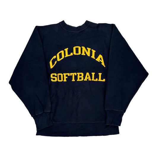 Colonia Softball Champion Sweatshirt - Medium Navy Cotton