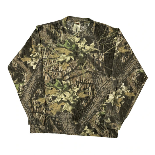 Camo Classics Mossy Oak Camo Long Sleeve T-Shirt - XL Camo Cotton