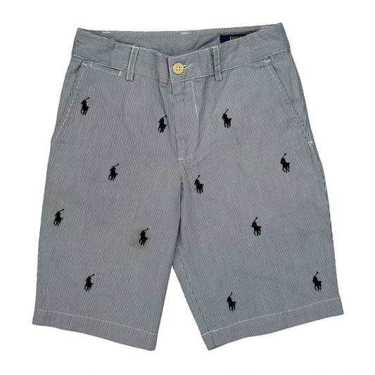 Polo By Ralph Lauren Striped Chino Shorts - Medium White Cotton