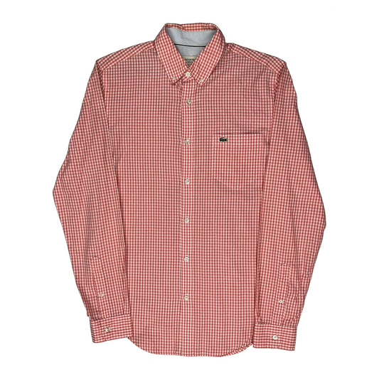 Vintage Lacoste Checked Shirt - Small Red Cotton