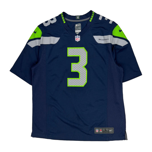 Seattle Seahawks Nike Nfl Jersey - Large Navy Polyester