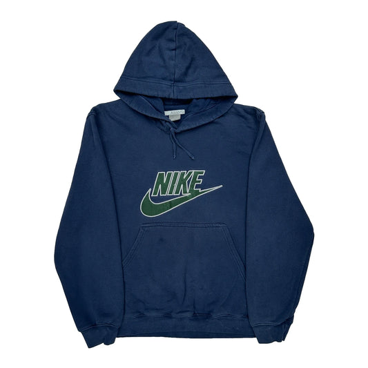Vintage Nike Hoodie - Large Blue Cotton