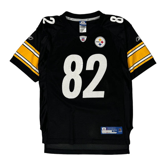 Age 12-13 Pittsburgh Steelers Reebok Football Jersey - Large Black Polyester