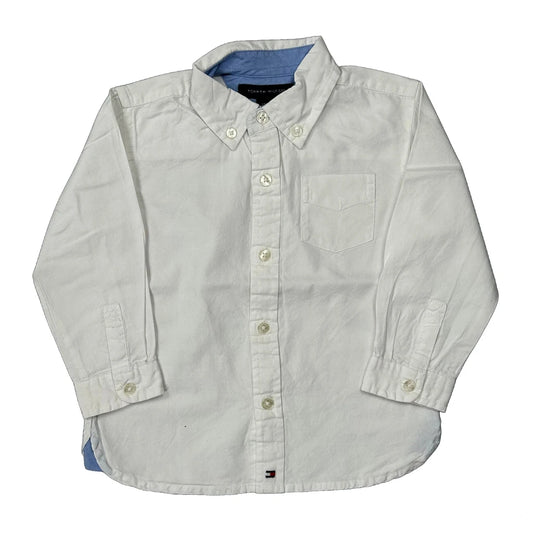 Vintage Age 18 Months Tommy Hilfiger Shirt - 2XS White Cotton