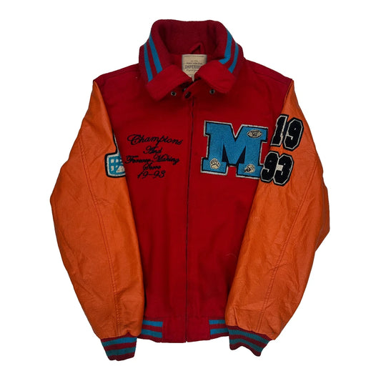 Champions 1993 Unbranded Varsity Jacket - Large Red Polyester