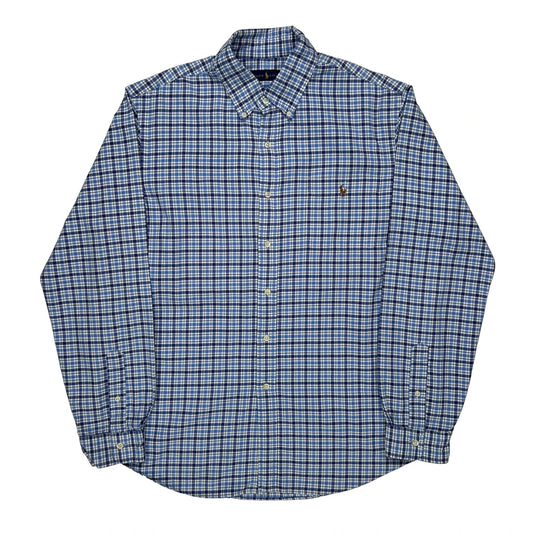 Vintage Ralph Lauren Checked Shirt - XL Blue Cotton