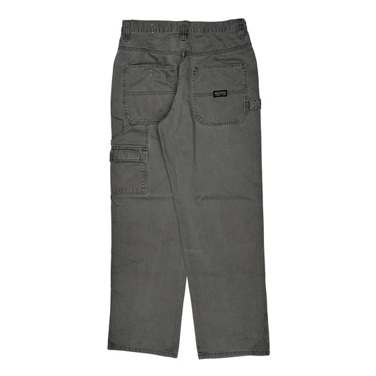 Utility Pockets Wrangler Carpenter Trousers - 30W 32L Grey Cotton